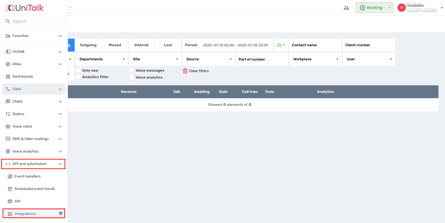 Instructions for connecting UniTalk and PipeDrive CRM ⚡