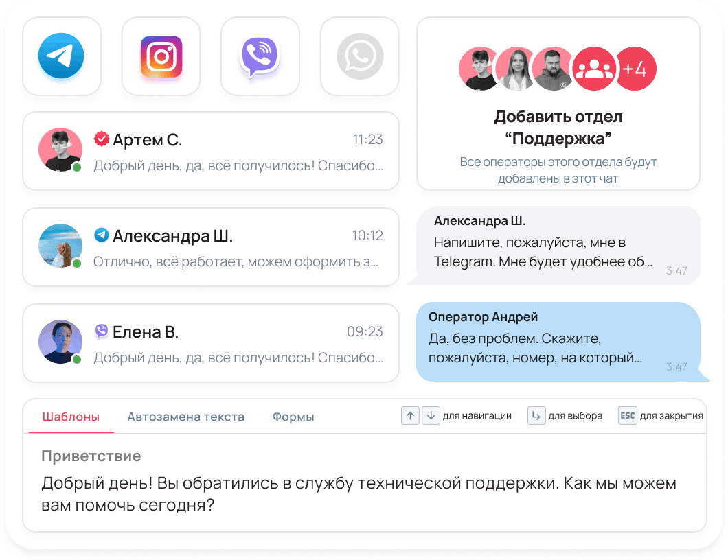 Чаты и мессенджеры