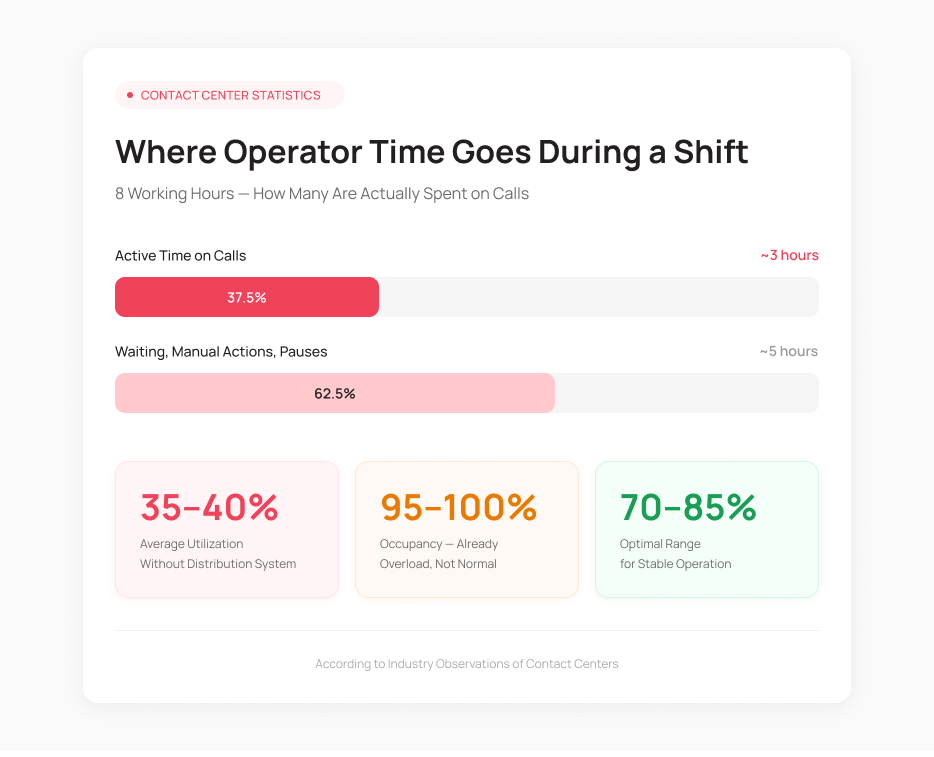 Where an operator's time goes during a shift - UniTalk Blog Where an operator's time goes during a shift - UniTalk Blog