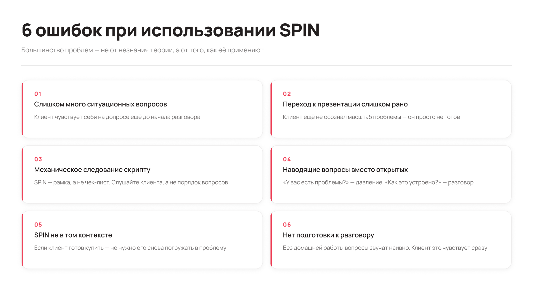 Ошибки при использовании техники SPIN - Блог UniTalk Ошибки при использовании техники SPIN - Блог UniTalk
