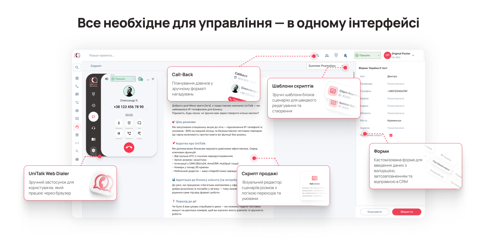 Інтерфейс UniTalk Contact Center: дзвінки, скрипти, форми - Блог UniTalk Інтерфейс UniTalk Contact Center: дзвінки, скрипти, форми - Блог UniTalk