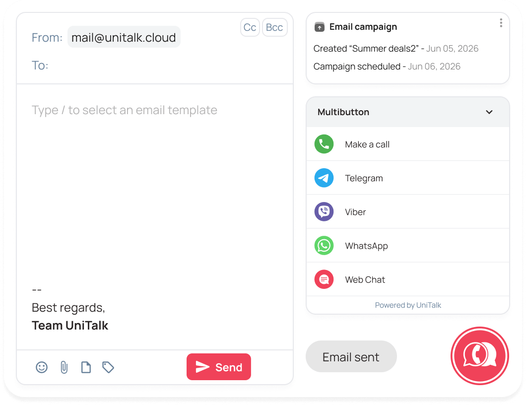 Email and Web Chat